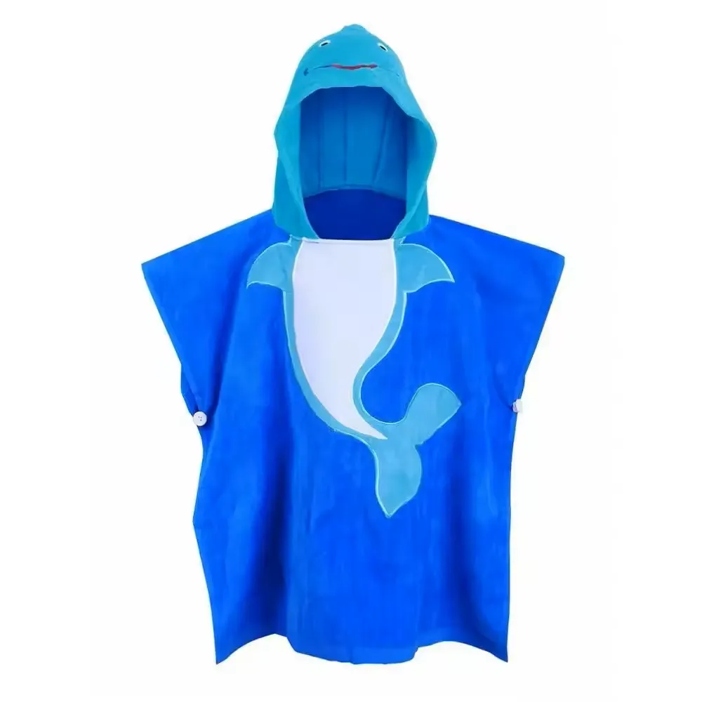 hooded kids poncho 