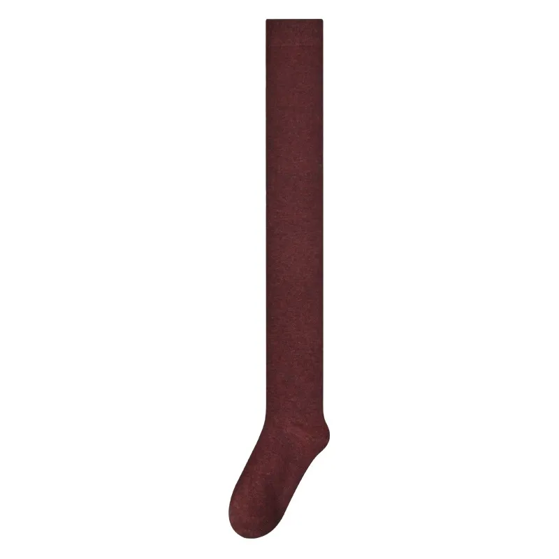 over knee socks claret